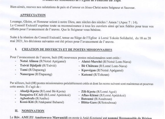 CIRCULAIRE D’AFFECTATION 2021 (2) CIRCULAIRE D’AFFECTATION 2021 (2)